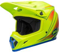 Bell MX-9 Mips Zone Casco de motocross, amarillo/azul/rojo, Talla L (59/60)