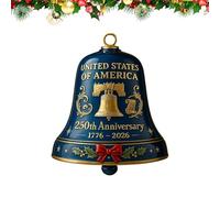 Bell Ornaments, decoración 250th conmemorative 2D Doorbell, 250th Arcylic Conmemorative Bell Ornament, Home For School Park Fireplace Festival Backyard Pathway Garden Fence Parade