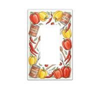 Bell Pepper - Cubierta de interruptor de luz basculante individual para cocina, culinario, rústico, chile, tomates, cosecha, plástico, tamaño estándar, placa decorativa para nuevo apartamento, hogar