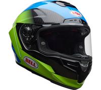 Bell Race Star DLX RSD Corsa Carbon Casco, azul/neón amarillo/negro, Talla S