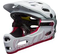 Bell Super 3R MIPS Casco, Unisex, Azul (Matt Black/White), Small (52-56 cm)