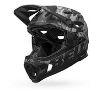 BELL Super Dh MIPS Casco de Bicicleta MTB, Adultos Unisex, Camuflaje Mate y Negro Brillante, M | 55-59cm