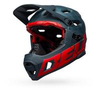 BELL Super DH Prime Matte Blue/Crimson, M