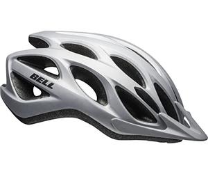 Bell TRACKER CE casco de bicicleta - In-Mold policarbonato - 25 aberturas de ventilación - visera desmontable - sistema ERGO-FIT - ajuste regulable - Matte Silver, talla: M/L