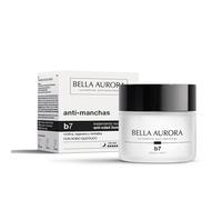 BELLA AURORA - B7 Crema Antiedad Iluminadora de Noche 50 ml, Crema Antimanchas, Ilumina la Cara y Atenúa Arrugas, Reduce Signos de Fatiga e Hidrata, con Ácido Glicólico y Extracto de Langsat