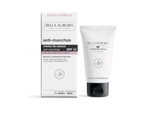 BELLA AURORA Crema de manos Antimanchas SPF15 75 ml | Crema específica para manos con manchas oscuras · Hidrata, suaviza y repara