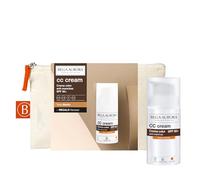 BELLA AURORA - Crema Facial con Color SPF 50+ + Neceser de REGALO | CC Cream | Protector Solar Anti-Manchas | Tono Medio, 30 ml