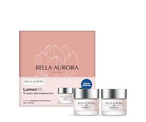 Bella Aurora Lumen10 Pack Antiedad Antimanchas Día + Noche | Ilumina, Corrige Manchas y Reduce Arrugas | Tecnología Epigenética y Ácidos Renovadores | Todo Tipo de Piel | 2 x 50 ml