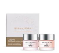 Bella Aurora Lumen10 Set Anti-Manchas y Anti-Edad, Crema Día SPF20 50ml con Crema Noche Renovadora 50ml, Ritual Diario Iluminador y Unificador del Tono