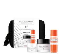 Bella Aurora Pack b7 Antimanchas y Antiedad Piel Normal-Seca | Crema b7 Día + Protector Solar Antimanchas SPF 50 + Contorno de Ojos Multicorrector | Regalo Neceser | 50 + 50 +15 ml