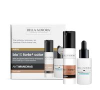 Bella Aurora Pack Bio10 Forte+ Color Sérum Despigmentante Intensivo SPF30 con B-Core 221™ y Ácido Hialurónico + Peeling Exfoliante 10% AHA + PHA | Rutina Antimanchas 2x30ml