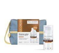 Bella Aurora Pack CC Cream Antimanchas SPF 50+ Extracubriente | Crema Facial con Color Adaptativo | Alta Cobertura y Difumina Imperfecciones | Neceser de Regalo | 30 ml