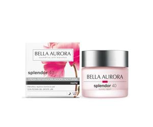BELLA AURORA Splendor 40 Gel-Crema Noche Antiedad Reparador 50 ml | Repara, renueva e ilumina · +40 años · Péptidos antiedad y activos antimanchas