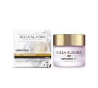 BELLA AURORA Splendor 50 Crema Antiedad Regeneradora Noche 50 ml | Combate los 10 signos de la edad · +50 años · Textura gel-in-oil · Con ácido glicólico y péptido epigenético