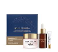 Bella Aurora Splendor 50 Set Anti-Edad, Crema de Día 50ml, Sérum Iluminador Antioxidante 30ml, Contorno de Ojos 15ml, Ritual Diario Reafirmante