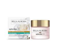 Bella Aurora Splendor 50 Gel-Crema Antiedad Global | Redensifica, Reafirma e Ilumina | Control de Brillos y Sebo | Piel Mixta-Grasa +50 | Textura Ultraligera Acabado Mate | 50 ml