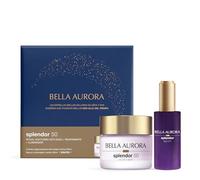 Bella Aurora Splendor 50 Pack Anti-Edad, Crema Regeneradora Noche 50ml y Serum Iluminador Nocturno 30ml, Tratamiento Facial con Ácido Hialurónico para Piel Luminosa e Hidratada