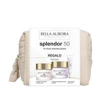 Bella Aurora Splendor 50 Pack Antiedad Global | Crema Día SPF20 + Crema Noche Regeneradora + Contorno de Ojos | Redensifica, Reafirma y Reduce Arrugas | Neceser Regalo