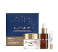 Bella Aurora Splendor 50 Set Anti-Edad, Crema de Día 50ml, Sérum Iluminador Antioxidante 30ml, Contorno de Ojos 15ml, Ritual Diario Reafirmante