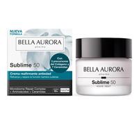 Bella Aurora Sublime 50 Noche Nueva Fórmula | Crema reafirmante antiedad con colágeno, ceramidas y microbiome repair complex | Regenera, nutre y mejora la firmeza de la piel madura | 50 ml