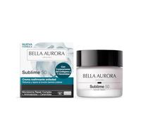 Bella Aurora Sublime 50 Noche Nueva Fórmula | Crema reafirmante antiedad con colágeno, ceramidas y microbiome repair complex | Regenera, nutre y mejora la firmeza de la piel madura | 50 ml