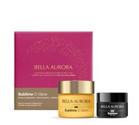 Bella Aurora Sublime C-Glow Set Iluminador Anti-Edad, Crema Facial Vitamina C 50ml con Contorno de Ojos Antiarrugas 15ml, Ritual Diario Antioxidante y Luminosidad