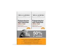 Bella Aurora Ultra-Mat Protector Solar Facial Anti-Manchas SPF50 Piel Grasa 2x50ml