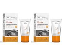 Bella Aurora Ultra-Mat Protector Solar Facial SPF50 | Gel Antimanchas de Absorción Rápida | Control de Brillos y Acabado Mate | Piel Grasa y Mixta | 50 ml (Paquete de 2)