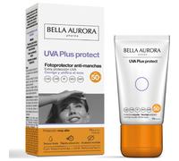 Bella Aurora Pack Fotoprotector Antimanchas UVA Plus SPF 50+ | Protección UVA Reforzada UVA 38 | Previene Manchas y Fotoenvejecimiento | Neceser Jean Impermeable de Regalo