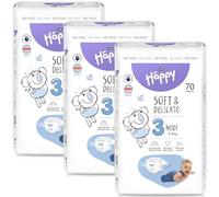 bella baby Happy Pañales suaves y delicados, talla 3, 5-9 kg, paquete grande, 210 unidades (3 x 70 unidades)