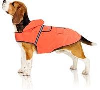 Bella & Balu Chubasquero de Perro - Impermeable para Mascotas con Capucha y reflectores para Proteger a su Perro en Paseos Largos del frío, la Lluvia o la Nieve en épocas frías (M | Naranja)