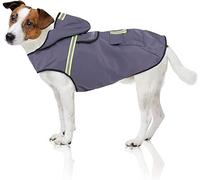 Bella & Balu Chubasquero de Perro - Impermeable para Mascotas con Capucha y reflectores para Proteger a su Perro en Paseos Largos del frío, la Lluvia o la Nieve en épocas frías (XS | Gris)