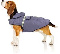 Bella & Balu Chubasquero de Perro - Impermeable para Mascotas con Capucha y reflectores para Proteger a su Perro en Paseos Largos del frío, la Lluvia o la Nieve en épocas frías (M | Gris)