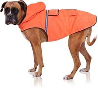 Bella & Balu Chubasquero de Perro - Impermeable para Mascotas con Capucha y reflectores para Proteger a su Perro en Paseos Largos del frío, la Lluvia o la Nieve en épocas frías (L | Naranja)