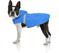 Bella & Balu Chubasquero de Perro - Impermeable para Mascotas con Capucha y reflectores para Proteger a su Perro en Paseos Largos del frío, la Lluvia o la Nieve en épocas frías (S | Azul)