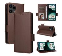 BELLA BEAR Funda para Nothing Phone 3A Lite, Cartera con Magnético, Función de Kickstand, Funda Nothing Phone 3A Lite-Marrón