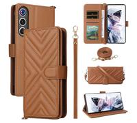 BELLA BEAR Funda para Nubia RedMagic 10 Air, Funda Tipo Billetera de Cuero con Tapa magnética, Funda con función Atril, Funda Protectora a Prueba de Golpes para Nubia RedMagic 10 Air-Marrón