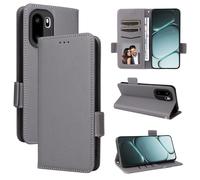 BELLA BEAR Funda para OnePlus 15R/Ace 6T/Ace 6 5G, Cartera con Magnético, Función de Kickstand, Funda OnePlus 15R/Ace 6T/Ace 6 5G-Gris