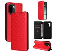 BELLA BEAR Funda para OnePlus 15R/Ace 6T/Ace 6 5G, Cartera con Magnético, Función de Kickstand, Funda OnePlus 15R/Ace 6T/Ace 6 5G-Rojo