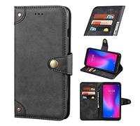 BELLA BEAR Funda para Vivo Y19S 4G Flip Case [Portatarjetas] [Pata de Cabra] Carcasa Móviles Caso para Vivo Y19S 4G Funda(Negro)