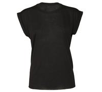 Bella + Canvas - Camiseta suelta con mangas enrolladas para chica mujer