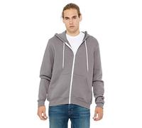 Bella + Canvas Mens Poly-Cotton Fleece Full-Zip Hoodie (3739) -Storm -L