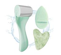 Bella Ciao Juego de cuidado de la piel antienvejecimiento 3 en 1, juego de cuidado de la piel para adolescentes, incluye gua sha, almohadilla de eliminación de maquillaje, masajeador facial de rodillo