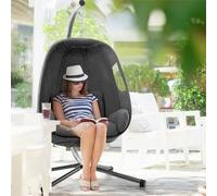 Bella Donna sillón colgante cojín poliéster 180 g gris oscuro Blumfeldt