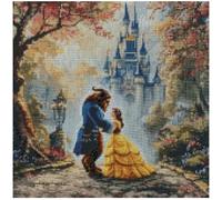 Bella en otoño, kit de punto de cruz, 14 hilos de algodón, 200x200 puntos, 36x36 cm, diseño de La Bella y la Bestia