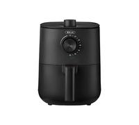 bella Freidora manual de aire caliente de 3 l, para freír sin aceite. Sartén antiadherente apta para lavavajillas y rejilla para freír de fácil limpieza. Color negro mate.