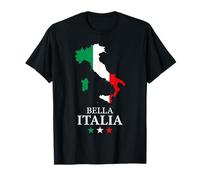 Bella Italia Mapa En Colores De Bandera Camiseta