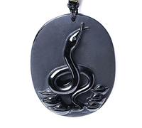 Bella Jade Chinese Zodiac Amulet/Talisman Pendant Necklace Made of Obsidian Gemstone: Horoscope Animal/Sign