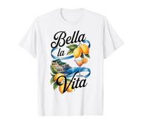 Bella La Vita Costa Italiana Amalfi Capri Italia Limón Camiseta gráfica económica