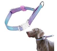 BELLA & PAL Collar Martingale para perros, ajustable, reflectante con hebilla de liberación rápida, collar deslizante limitado a prueba de escape para caminar y entrenar, ideal para perros pequeños,